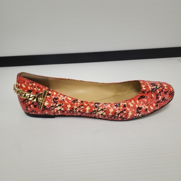 Rachel Zoe Multi Colored flats with gold chain detail on heel size 11M - Picture 10 of 12